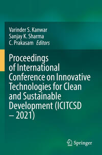 Vorderes Coverbild Proceedings of International Conference on Innovative Technologies for Clean and Sustainable Development (ICITCSD – 2021)