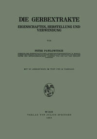 Vorderes Coverbild Die Gerbextrakte