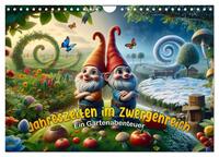 Vorderes Coverbild Jahreszeiten im Zwergenreich: Ein Gartenabenteuer (Wandkalender 2026 DIN A4 quer), CALVENDO Monatskalender