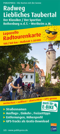 Vorderes Coverbild Radweg Liebliches Taubertal,Rothenburg o.d.T. - Wertheim a. M.
