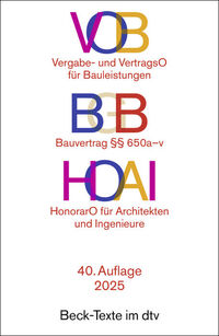 Vorderes Coverbild VOB / BGB / HOAI