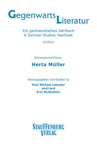 Vorderes Coverbild Gegenwartsliteratur. Ein Germanistisches Jahrbuch /A German Studies Yearbook / 10/2011