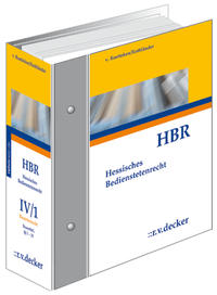 Vorderes Coverbild Hessisches Bedienstetenrecht - HBR