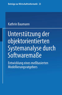 Vorderes Coverbild Unterstützung der objektorientierten Systemanalyse durch Softwaremaße