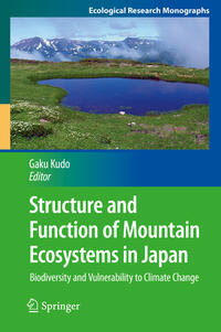 Vorderes Coverbild Structure and Function of Mountain Ecosystems in Japan