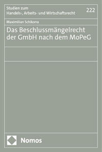 Vorderes Coverbild Das Beschlussmängelrecht der GmbH nach dem MoPeG