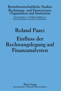 Vorderes Coverbild Einfluss der Rechnungslegung auf Finanzanalysten