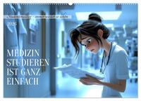 Vorderes Coverbild Medizin studieren ist ganz einfach (Wandkalender 2026 DIN A2 quer), CALVENDO Monatskalender