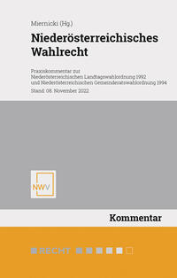 Vorderes Coverbild Niederösterreichisches Wahlrecht