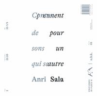 Vorderes Coverbild n.b.k. Record #3: Anri Sala. Contes de sons&nbsp;qui se prennent pour un autre