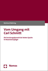 Vorderes Coverbild Vom Umgang mit Carl Schmitt