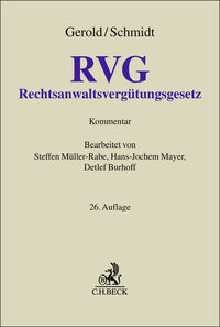 Vorderes Coverbild Rechtsanwaltsvergütungsgesetz. RVG