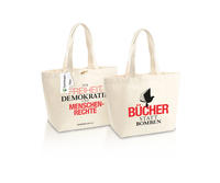 Vorderes Coverbild Tasche "Bücher statt Bomben"