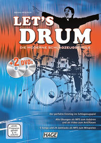 Vorderes Coverbild Let's Drum + 2 DVDs