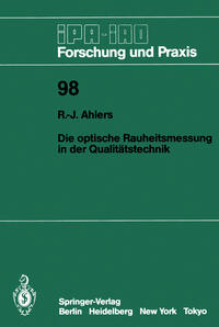 Vorderes Coverbild Die optische Rauheitsmessung in der Qualitätstechnik
