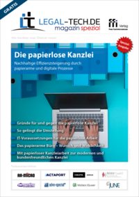 Vorderes Coverbild Legal Tech-Magazin Spezial: Die papierlose Kanzlei