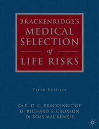 Vorderes Coverbild Brackenridge's Medical Selection of Life Risks