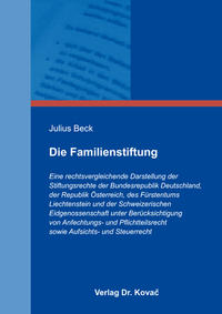 Vorderes Coverbild Die Familienstiftung