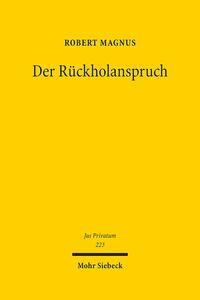 Vorderes Coverbild Der Rückholanspruch