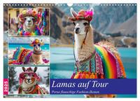 Vorderes Coverbild Lamas auf Tour. Perus flauschige Fashion-Ikonen (Wandkalender 2025 DIN A3 quer), CALVENDO Monatskalender