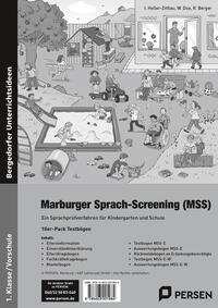 Vorderes Coverbild Marburger Sprach-Screening (MSS) - Testbögen-Heft