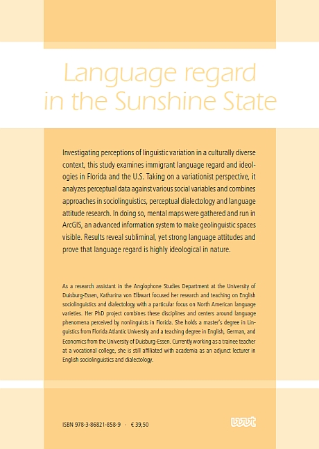 Rückseitencover Language regard in the Sunshine State