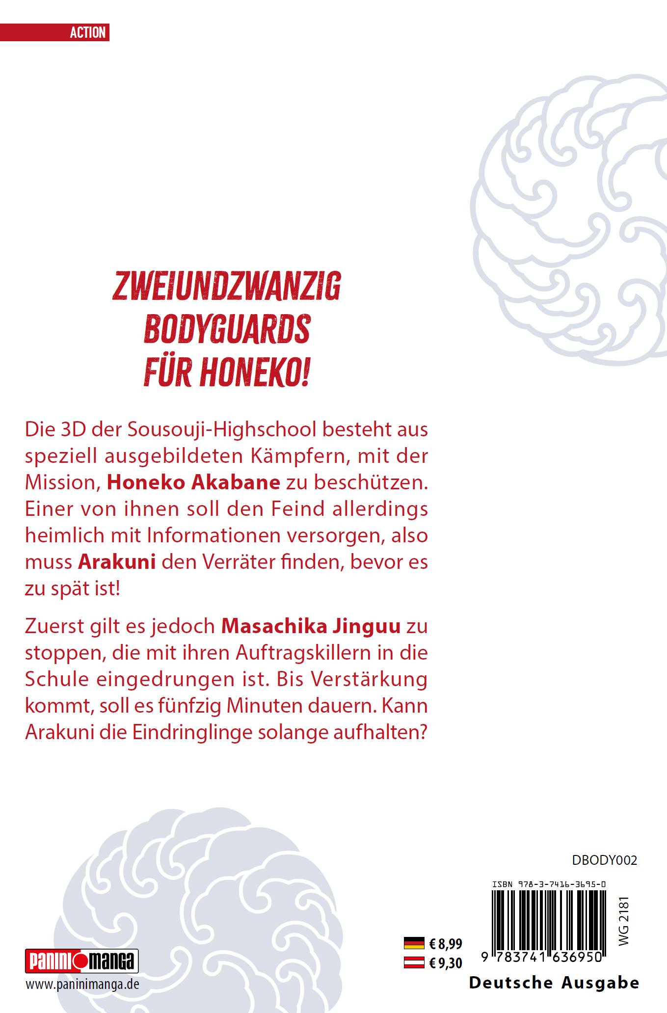 Rückseitencover Honeko Akabanes Bodyguard 02