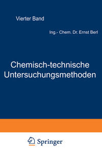 Vorderes Coverbild Chemisch-technische Untersuchungsmethoden