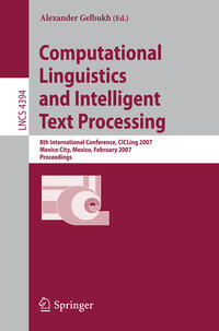 Vorderes Coverbild Computational Linguistics and Intelligent Text Processing