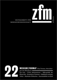 Vorderes Coverbild Zeitschrift für Medienwissenschaft 22