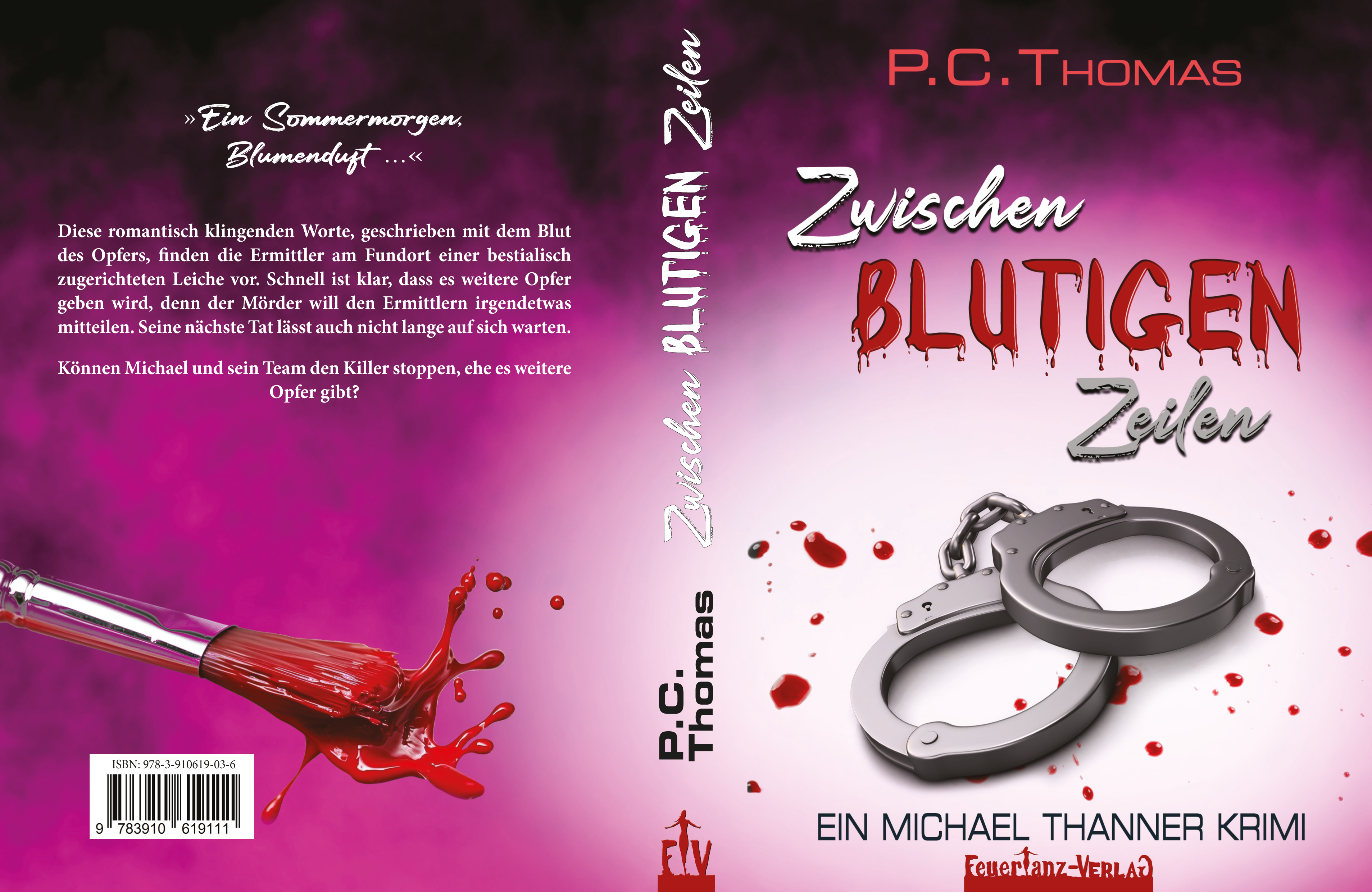 Rückseitencover Zwischen BLUTIGEN Zeilen