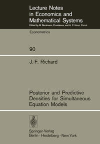 Vorderes Coverbild Posterior and Predictive Densities for Simultaneous Equation Models