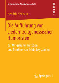 Vorderes Coverbild Die Aufführung von Liedern zeitgenössischer Humoristen