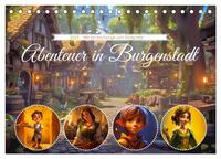 Vorderes Coverbild Abenteuer in Burgenstadt (Tischkalender 2025 DIN A5 quer), CALVENDO Monatskalender