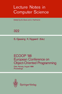 Vorderes Coverbild ECOOP '88 European Conference on Object-Oriented Programming