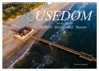 Vorderes Coverbild USEDOM Die drei Seebäder Ahlbeck - Heringsdorf - Bansin (Wandkalender 2025 DIN A3 quer), CALVENDO Monatskalender