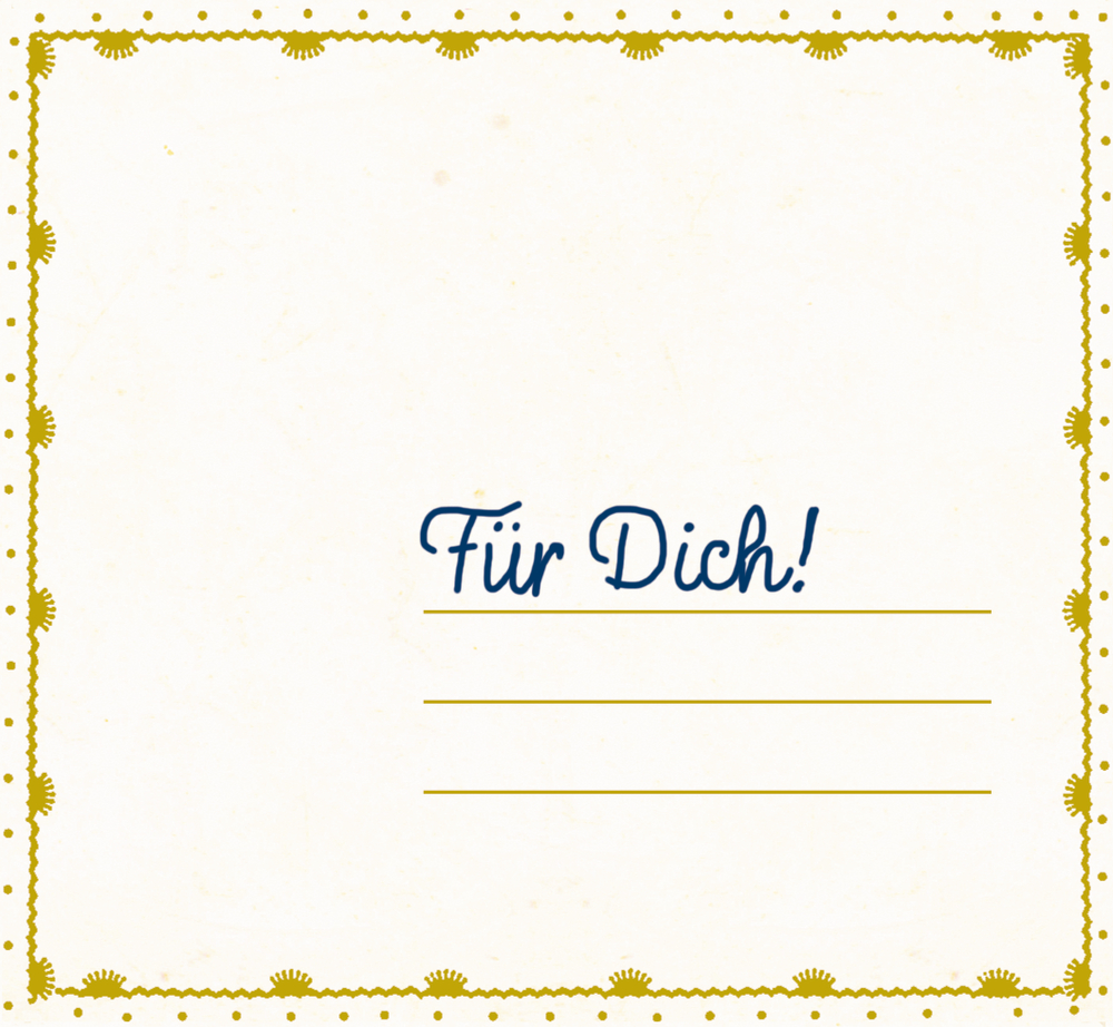 Beispielinhalt (Bild) Nostalgische Geschenkanhänger - Pop-up mit Kuvert