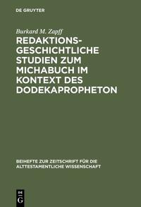Vorderes Coverbild Redaktionsgeschichtliche Studien zum Michabuch im Kontext des Dodekapropheton