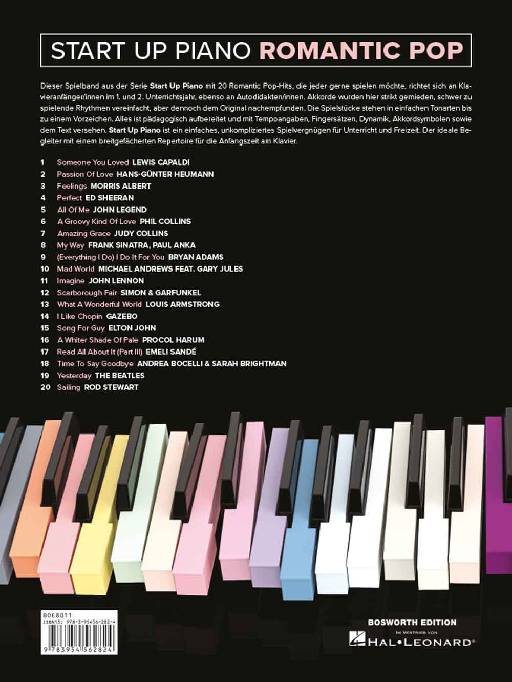 Rückseitencover Start Up Piano - Romantic Pop