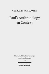 Vorderes Coverbild Paul's Anthropology in Context