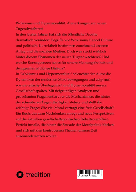 Rückseitencover Wokismus und Hypermoralität