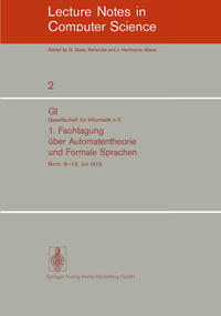 Vorderes Coverbild 1. Fachtagung über Automatentheorie und Formale Sprachen