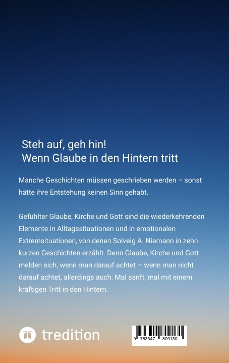 Rückseitencover Steh auf, geh hin! Wenn Glaube in den Hintern tritt