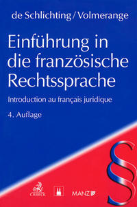 Vorderes Coverbild Einführung in die französische Rechtssprache