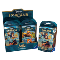 Vorderes Coverbild Disney Lorcana: Azurblaues Meer - Einzelspieler Deck Display mit 8 Einzelspieler Decks (Englisch)