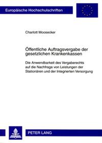 Vorderes Coverbild Öffentliche Auftragsvergabe der gesetzlichen Krankenkassen