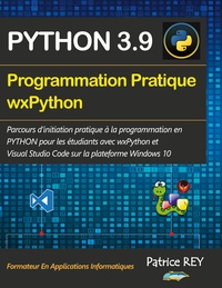 Vorderes Coverbild Programmation pratique Python 3.9 wxPython