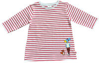 Vorderes Coverbild Globine Shirt rot/weiss gestreift 3/4 Arm 98/104