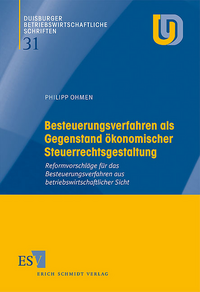 Vorderes Coverbild Besteuerungsverfahren als Gegenstand ökonomischer Steuerrechtsgestaltung