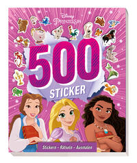 Vorderes Coverbild Disney Prinzessin: 500 Sticker - Stickern - Rätseln - Ausmalen